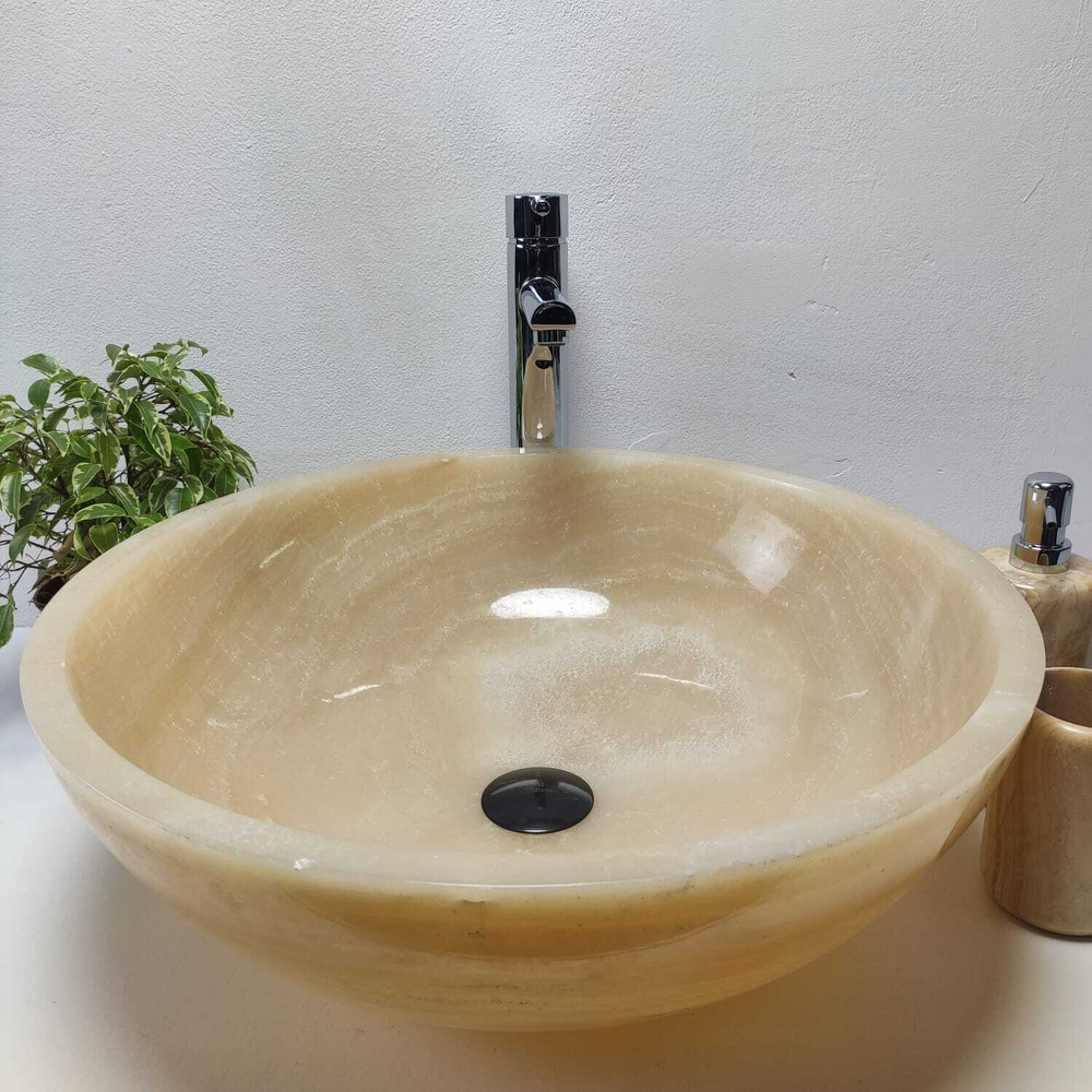 Раковина из оникса Bowl Yellow Big BO-61071 50*50*17