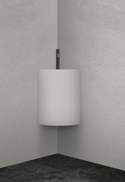 Раковина Abber Stein 42 AS2625 угловая Белая матовая