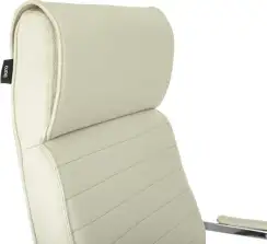 Кресло руководителя Бюрократ T-8010SL слоновая кость эко.кожа крестов. металл хром