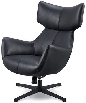 Кресло Total Black черная экокожа, ножка черный металл