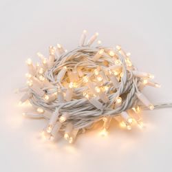 ULD-S1000-120-TWK WARM WHITE IP67 Гирлянда светодиодная с эффектом мерцания. 10м. Соединяемая. 120 светодиодов. Теплый белый свет. Провод белый. TM Uniel.