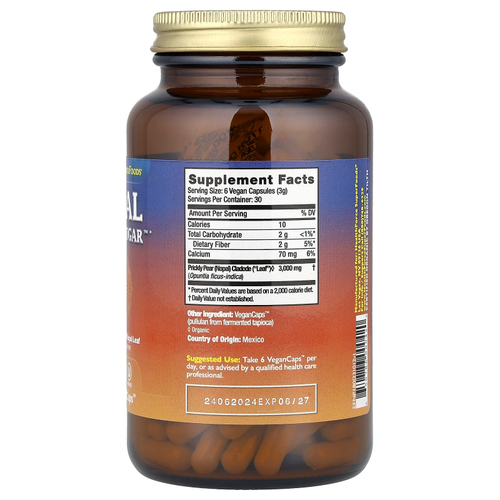 HealthForce Superfoods, Nopal Blood Sugar ™, 180 веганских капсул ™ (500 мг на капсулу)