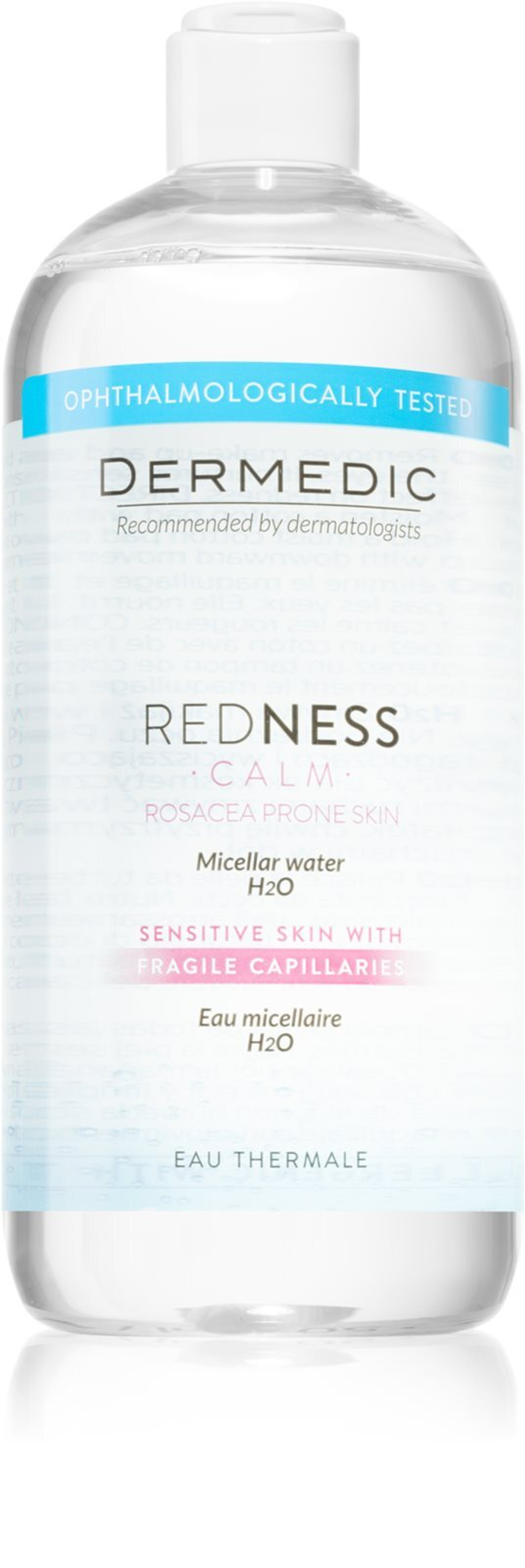 Dermedic Redness Calm - мицеллярная вода для чувствительной кожи, склонной к изменению цвета /   500  ml  / GTIN 5901643176389