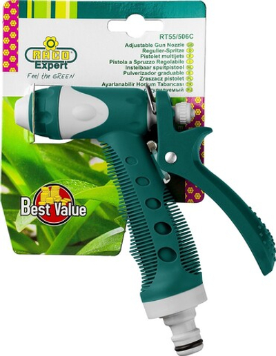 RACO 506C, плавная регулировка, курок сзади, пластиковый с TPR, поливочный пистолет (4255-55/506C-30)