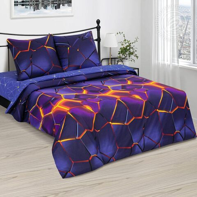 Постельное белье поплин Евро Мерцание 914 АРТПОСТЕЛЬ