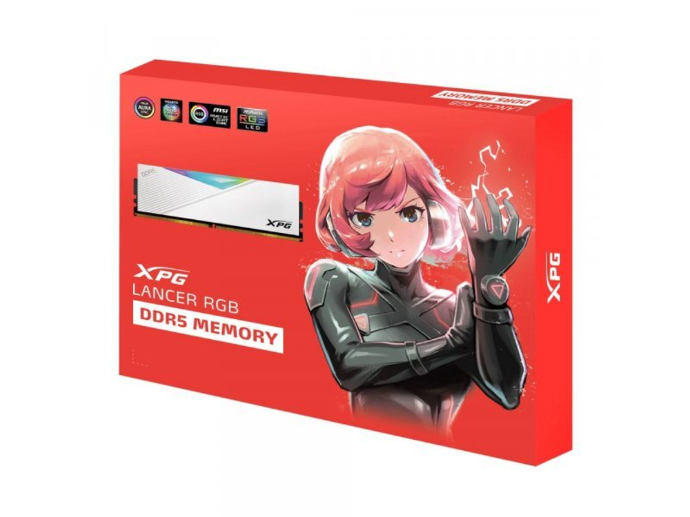 Оперативная память ADATA Lancer AX5U6400C3216G-DCLARWH, DDR5 2х 32ГБ 6400 МГц, DIMM, RTL