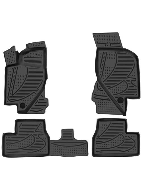 Коврики в салон для LADA Granta, 2011-, 4 шт. (черный кант, полиуретан) KANT.F520250E1.BLK