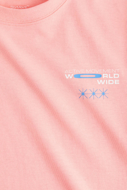 H&M Спортивная футболка с принтом DryMove, розовый