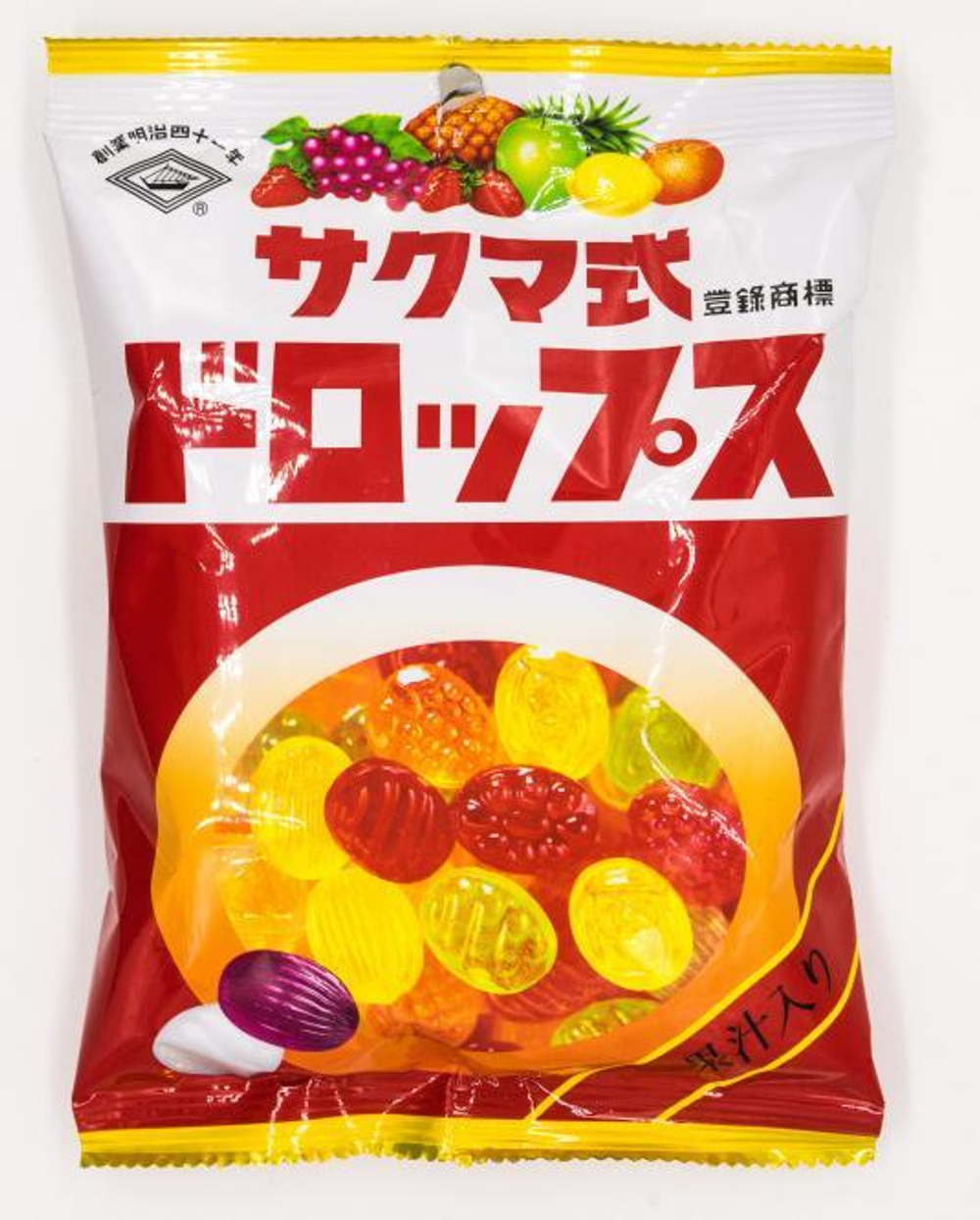 Карамель фруктовая ассорти (яблоко, апельсин,виноград, клубника, лимон, ананас) Sakuma 120 гр