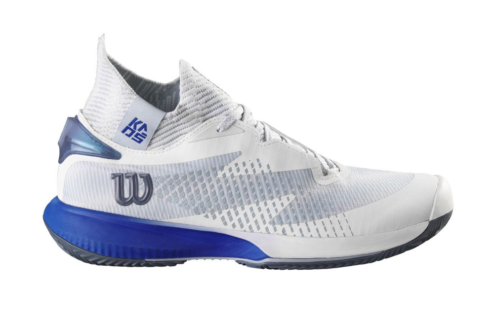 Мужские кроссовки теннисные Wilson Kaos Rapide SFT Clay- white/sterling blue/china blue