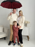 Зонт автомат c системой антиветер женский и мужской большой купол 10 спиц. Цвет синий.