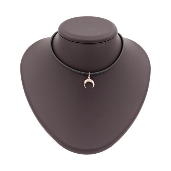 Лунница подвеска из золота на постаменте