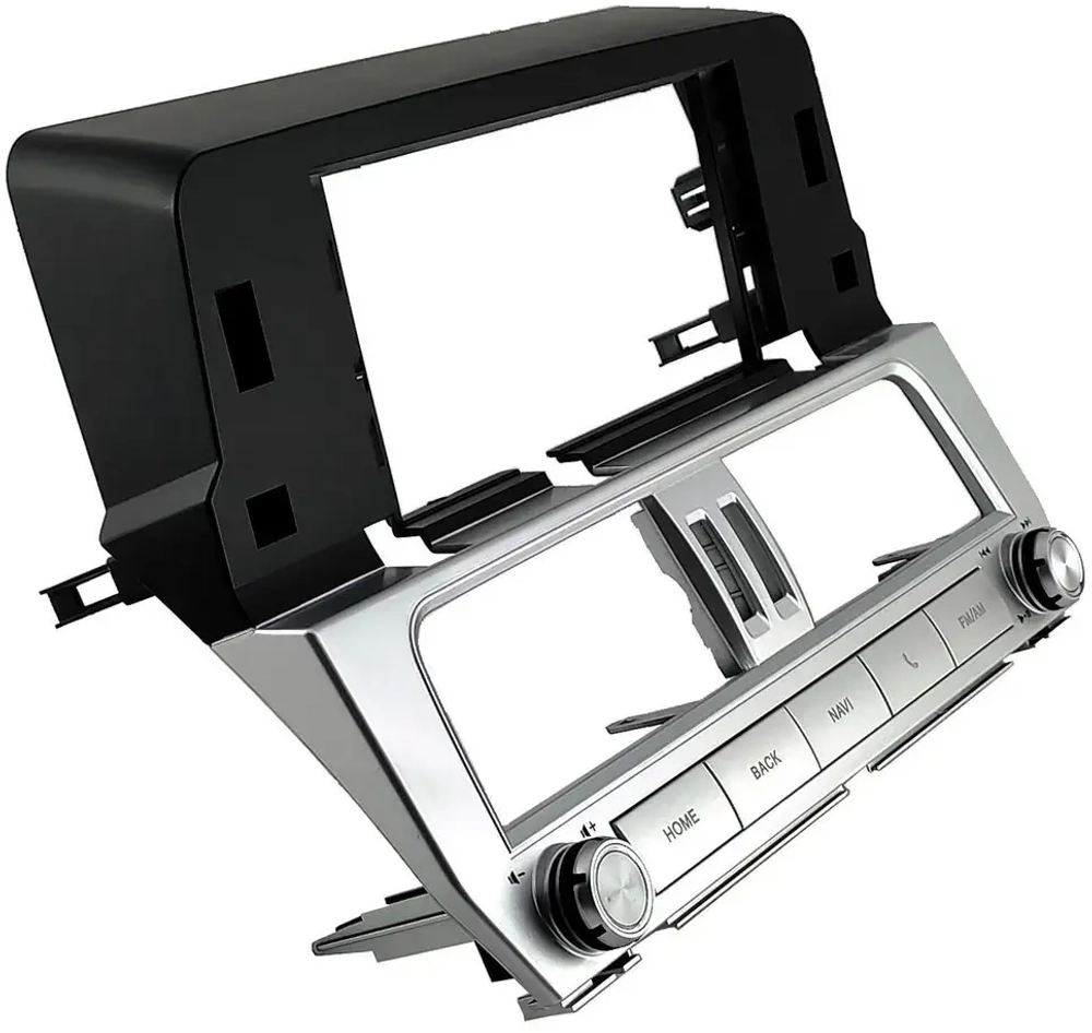 Магнитола Toyota Land Cruiser Prado 150 2017-2019 (без штатного 360) - Canbox H-Line 0073 монитор 12.3" QLED в стиле Audi на Android 10, ТОП-процессор, CarPlay, 4G SIM-слот