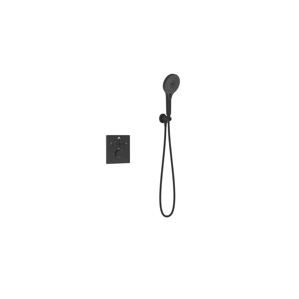 Душевой комплект Vincea Inspire VSFW-3I21MT5MB встраиваемый, термостат, двухрежимный, черный