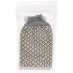 Мочалка - варежка скрaбирующая «Premium - LANPASSO», цвет белый, 24*15см (ZIPпакет)