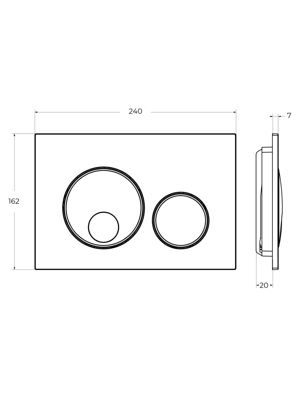 Механическая кнопка смыва Cezares RELAX-BTN-BL