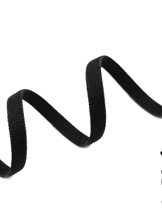 170 Бретель - резинка для стрепов, 6 мм Греция, черный 170