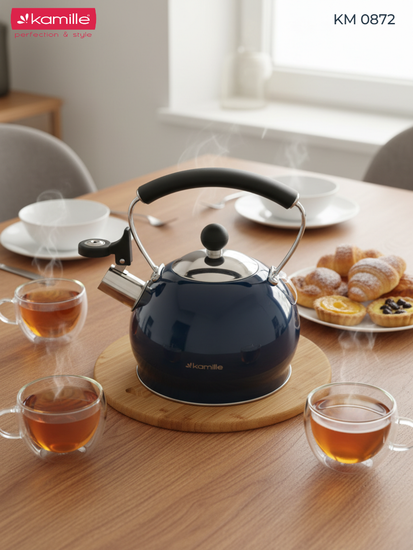 Чайник 2 л. из нержавеющей стали со свистком Kamille KM 0872