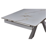 Стол керамический LA ALTA SIENA Kass gold 160-240*90, каркас белый