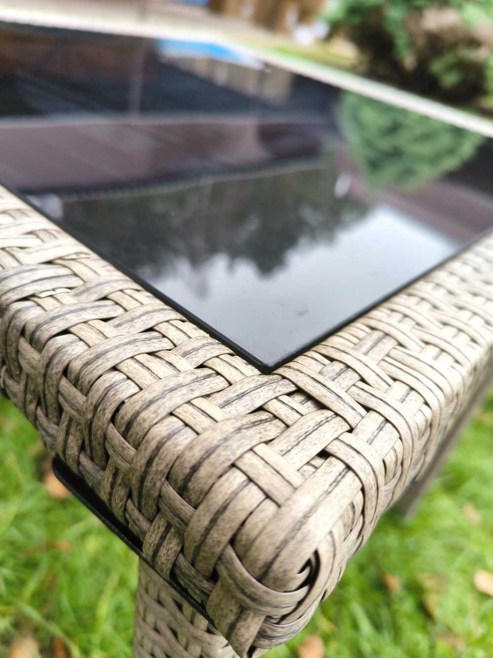 Стол из искусственного ротанга 80х80 АНТАЛИЯ «Antalija» — Greige