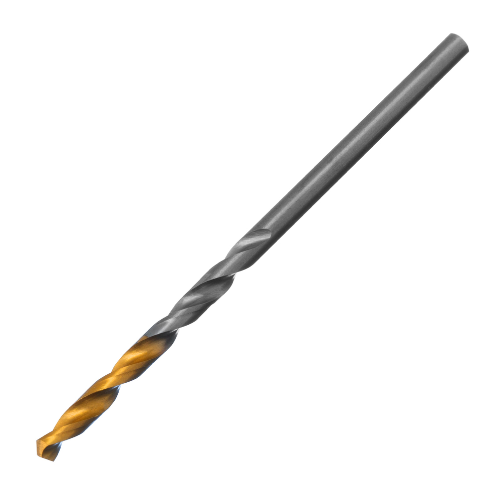 Сверло спиральное по металлу 2,5 x 57 мм, Р6М5, Golden Tip , 2шт. Denzel