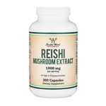 Double Wood Supplements - Reishi Mushroom - 300 x 500 mg capsules