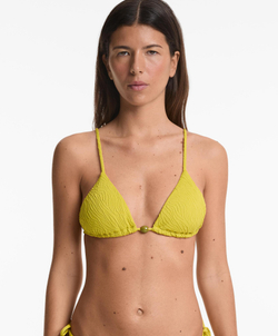 OYSHO Жаккардовый треугольный топ бикини, фисташково-зеленый