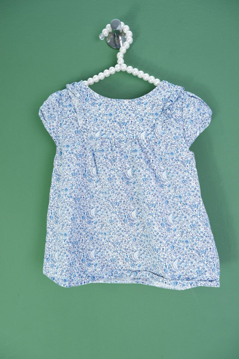 Платье хлопковое с принтом на 1-2 года