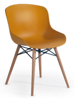 Стул пластиковый Papatya Globe-S Wox Beech, натуральный, желтый