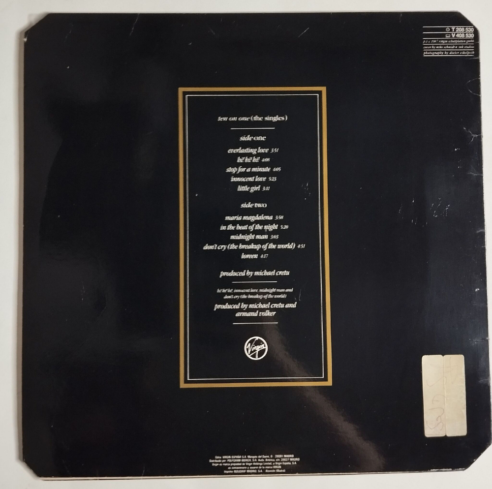 Винтажная виниловая пластинка LP Sandra Ten On One (The Singles) (Spain 1987)