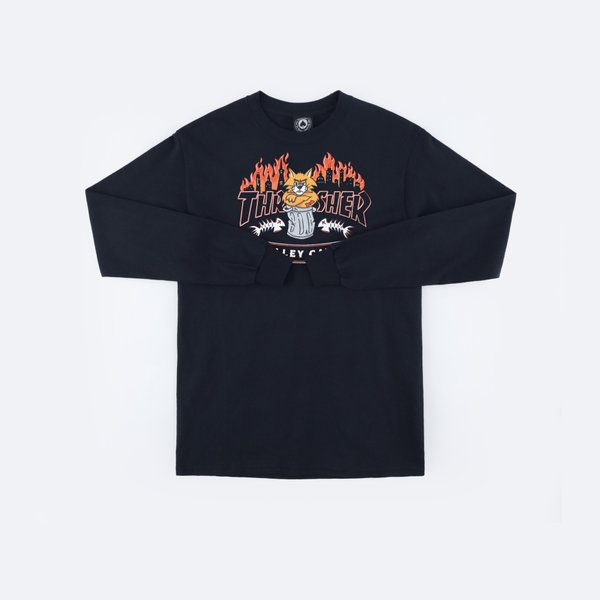 Лонгслив Thrasher Alley Cats L/S (black) артикул: - купить в магазине Дайс