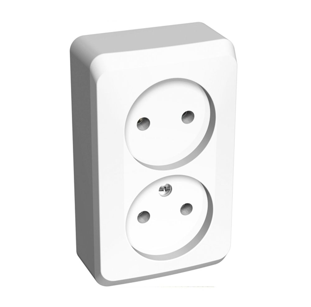 Розетка двухместная для внутренней проводки Беларусь