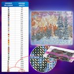 Картина стразами (алмазная мозаика) 40х50 см, ОСТРОВ СОКРОВИЩ "Закат в горах", без подрамника, 662580