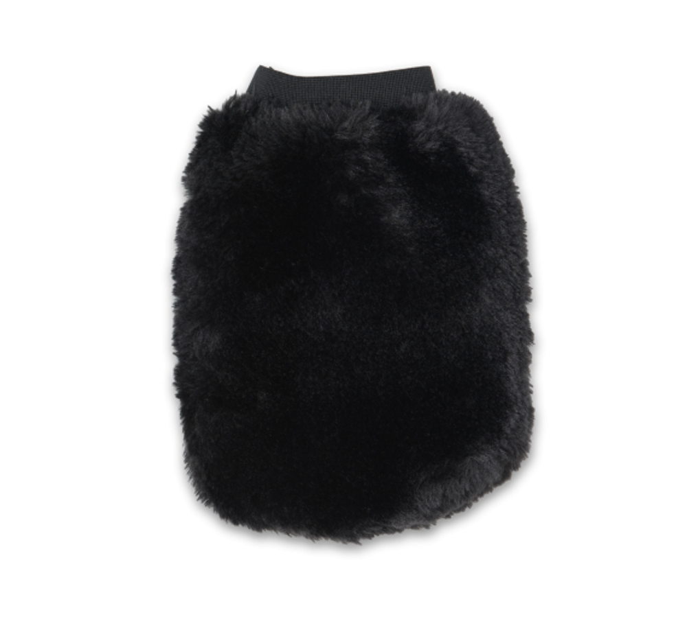 LERATON BLACK WOOL MITT MW6  Варежка  Черная из искусственного меха для бережной мойки.