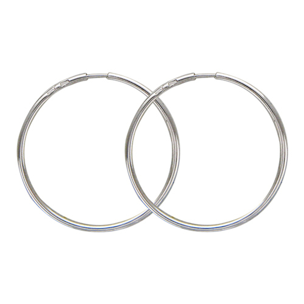 Серьги конго из белого золота 585 пробы JA-S-1С020398