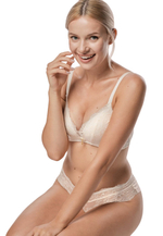 Супер пуш-ап бюстгальтер Ksenia без косточек (Размер: 70F) (Цвет: кремовый)