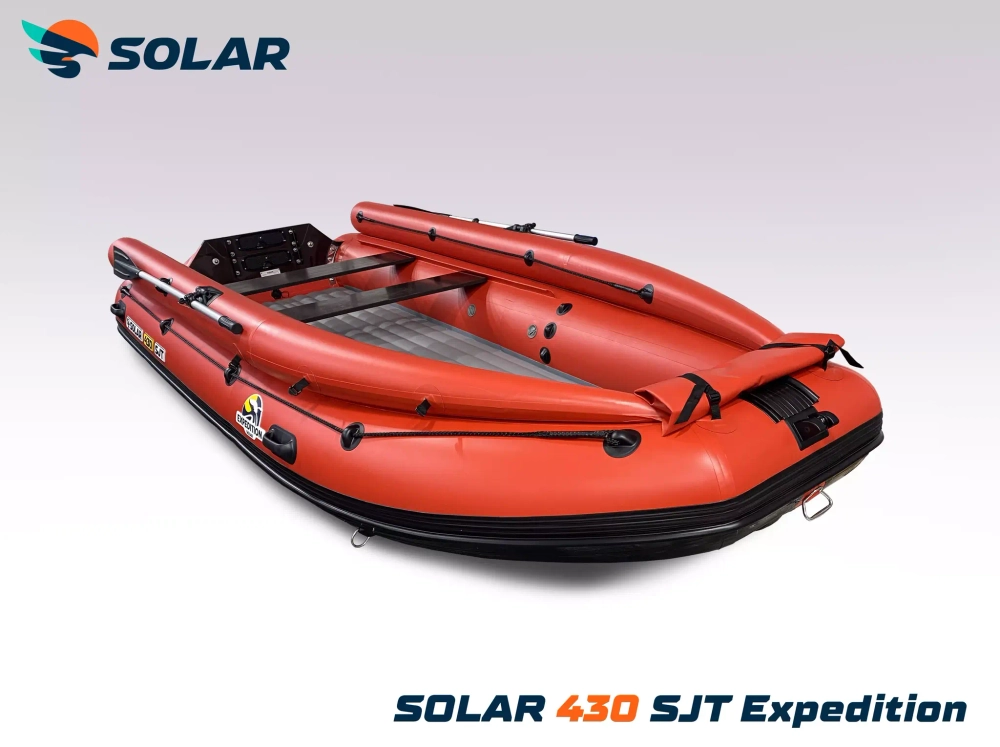 Лодка надувная моторная solar-430 super jet tunnel (expedition)