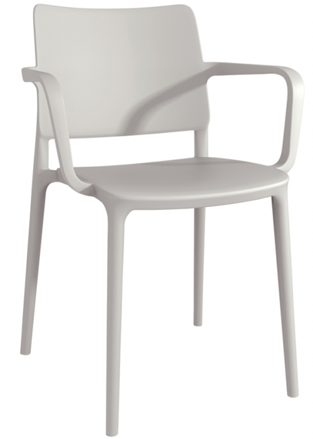 Кресло пластиковое Papatya Joy-K, светло-серый