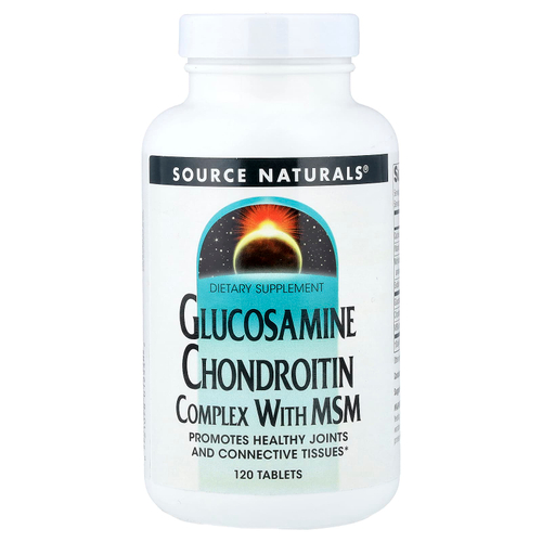 Source Naturals, комплекс с глюкозамином, хондроитином и МСМ, 120 таблеток