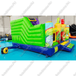 Надувной батут "Попугайчики" со скалодромом, 4.6x4.3x2.8 м