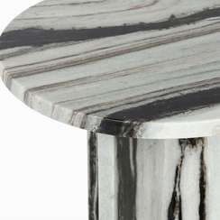Кофейный стол Pia Ø41х41 см, черно-белый мрамор