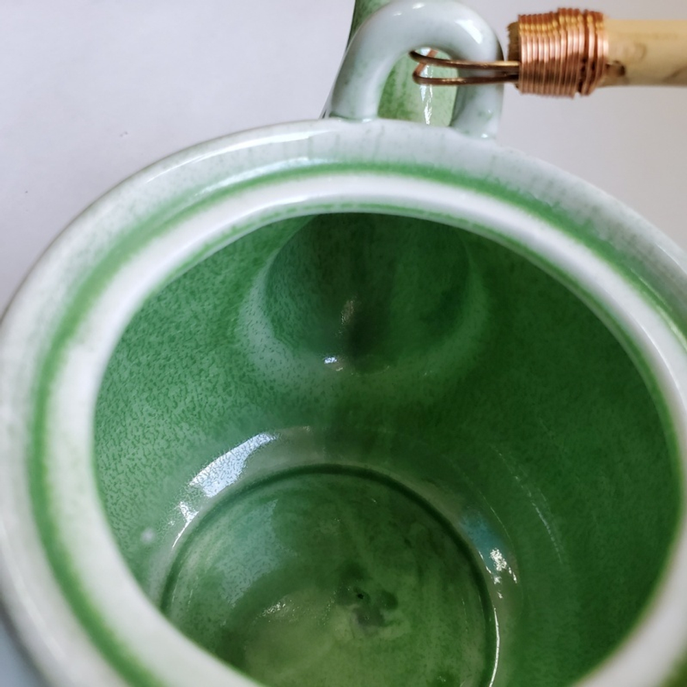 310501.2 Чайник "Зеленый песок" В ПОДАРОЧНОЙ КОРОБКЕ, 1000мл, 16*10*12, керамика