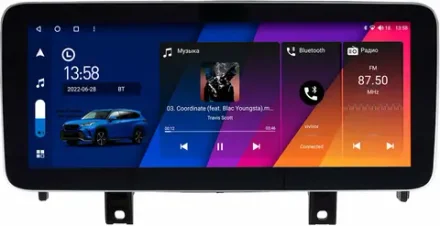 Магнитола BMW X5 (F15), X6 (F16) 2013-2018 - Canbox H-Line 0113 монитор 12.3" QLED в стиле MERCEDES на Android 10, ТОП-процессор, CarPlay, 4G SIM-слот