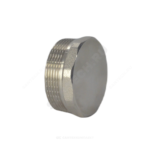 Заглушка латунь никель Ду 20 (3/4") НР RTP (РосТурПласт) 25148