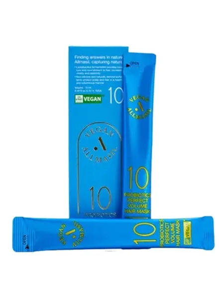 ALLMASIL - МАСКА ДЛЯ ПРИДАНИЯ ОБЪЕМА ВОЛОСАМ 10 PROBIOTICS PERFECT VOLUME HAIR MASK STICK POUCH, 12 МЛ * 10 ШТ