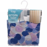 Штора для ванной EVA 180*180"Селфи» Элегия синяя