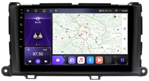 Магнитола для Toyota Sienna 3 2010-2014 - Kuberg OL-9695 QLed, Android 12, Быстрая, CarPlay, 4G SIM-слот