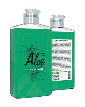 Гель для душа Milv «ALOE». 340 мл