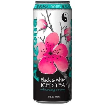 Напиток чайный Arizona Ice Tea Black and White (Черный чай Женьшень Мёд), 680мл