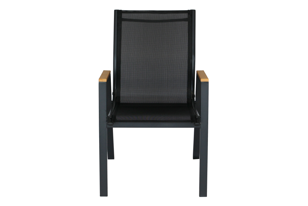 Набор мебели Garden Story Сан-Ремо NEW 5 уп(4 Стул Garden Storyа чер с подлокотниками +1 уп стол черн, столеш поливуд) (КК)